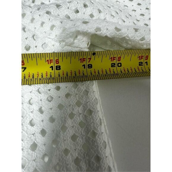 Banana Republic Bohemian Romantic TEXTURED EYELET BLOUSE White Size SP - Picture 7 of 12